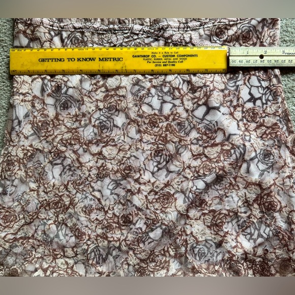 Moa Moa Ladies Women Dress top - Pink black Lace & Ruffle short sleeve size XL - Picture 5 of 9